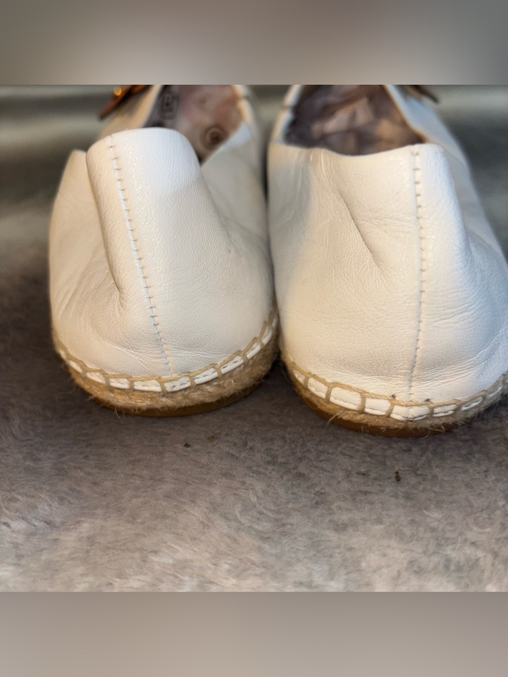Michael Kors Heidi Leather Floral Espadrille Flats White 9.5 - Picture 8 of 11